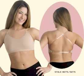 clear back sports bra